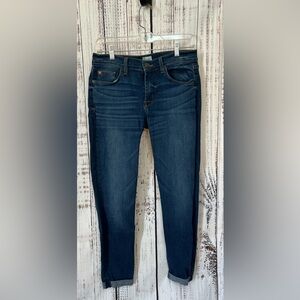 Hudson Straight-Leg Cuffed Skinny Jeans – Size 28